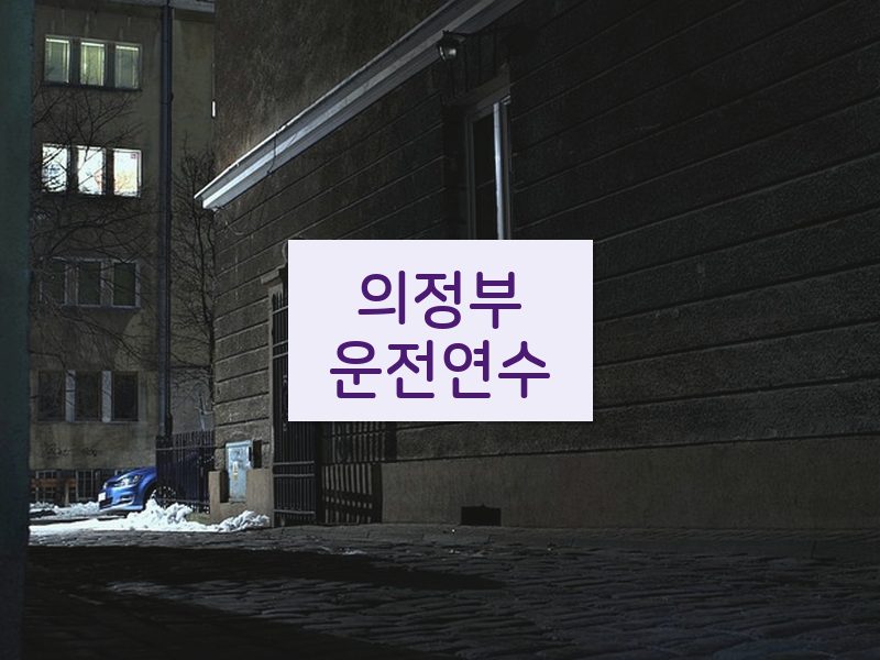 의정부운전연수 후기