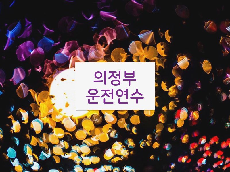 의정부운전연수 후기
