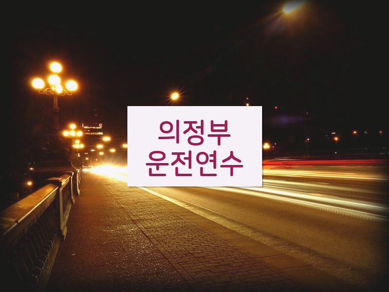 의정부운전연수 후기