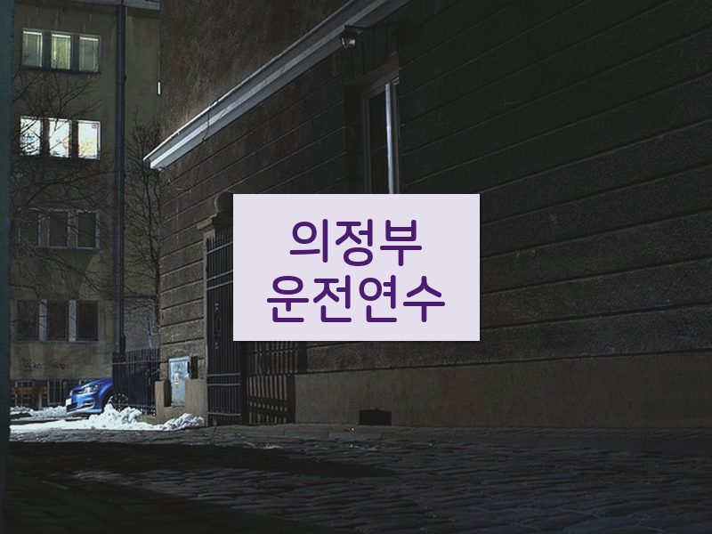 의정부운전연수 후기