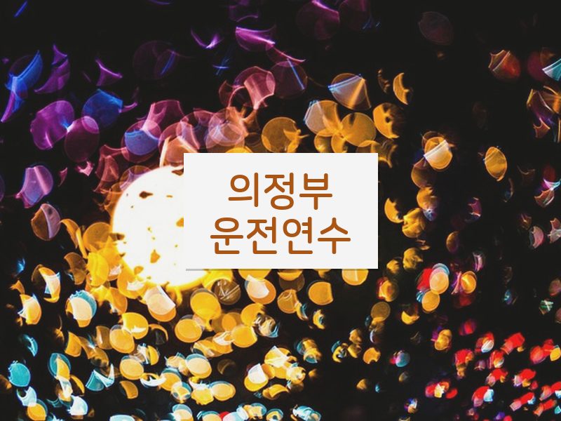 의정부운전연수 후기