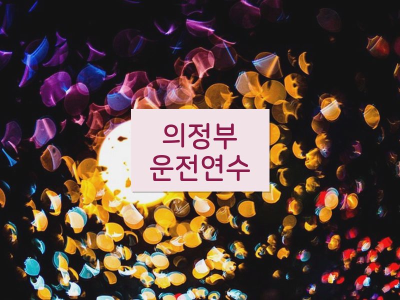 의정부운전연수 후기