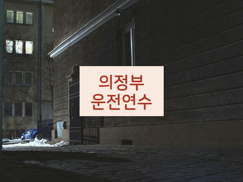 의정부운전연수 후기