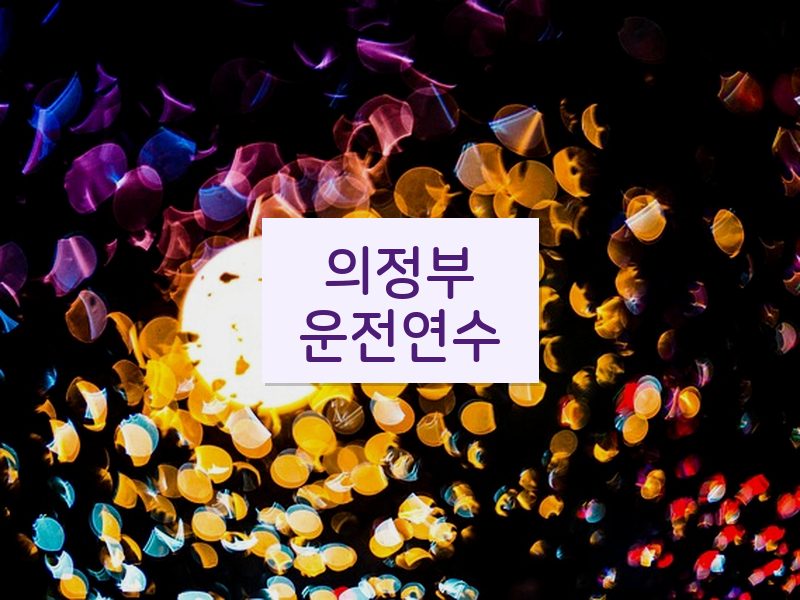 의정부운전연수 후기