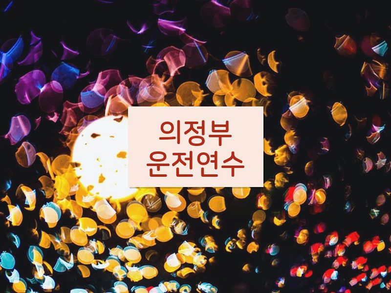 의정부운전연수 후기
