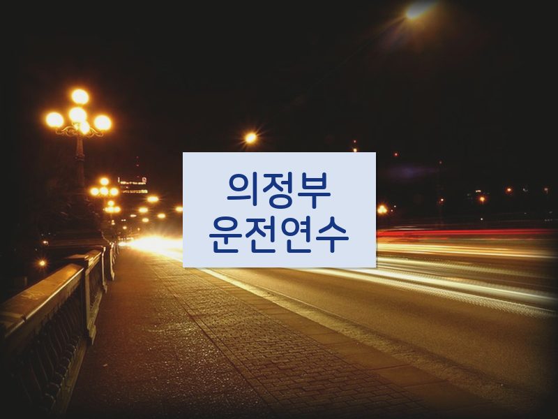의정부운전연수 후기