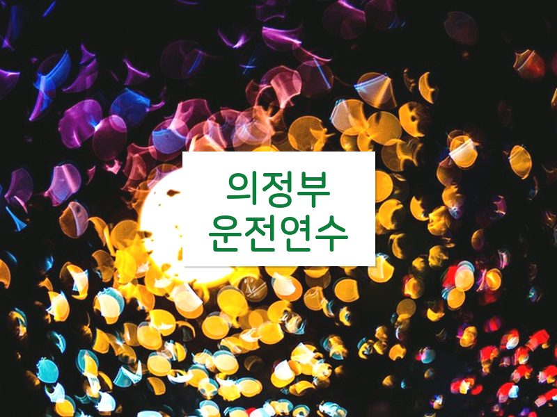 의정부운전연수 후기