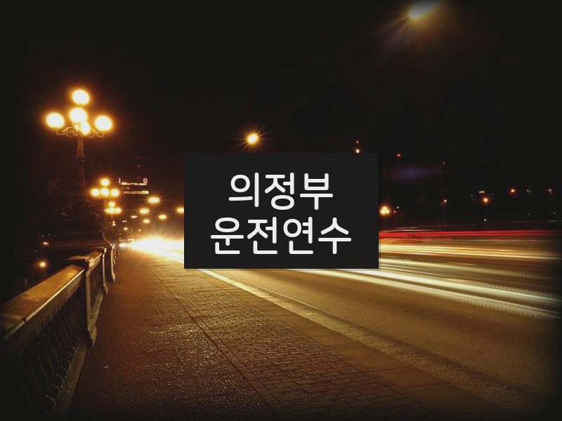 의정부운전연수 후기