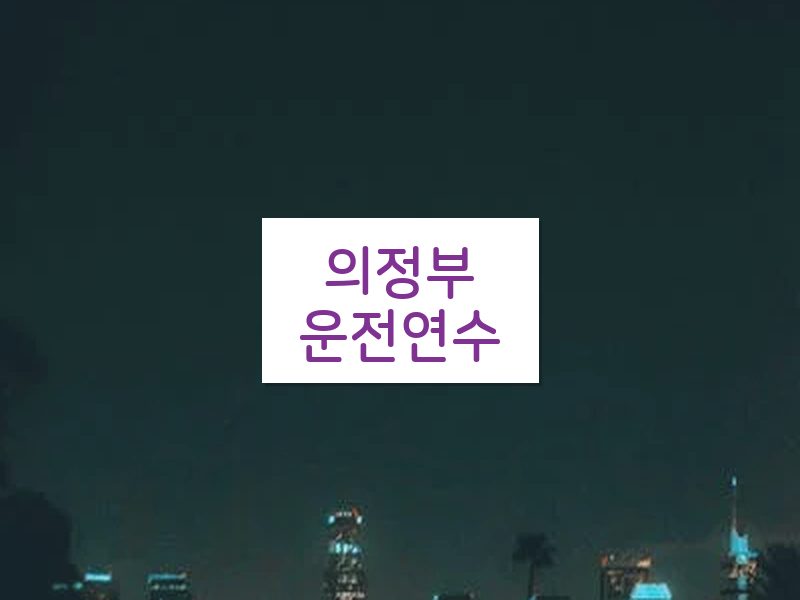 의정부운전연수 후기