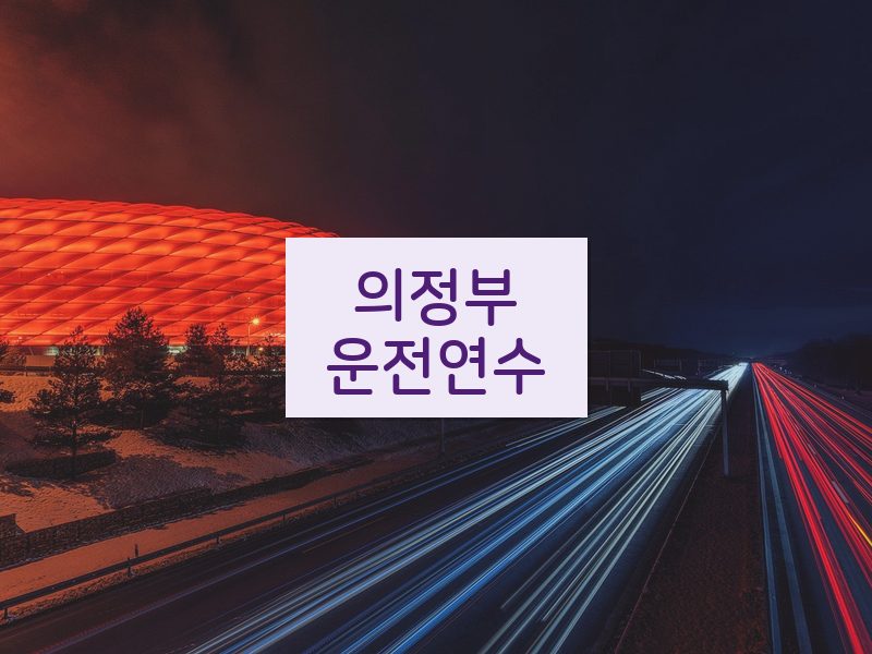 의정부운전연수 후기