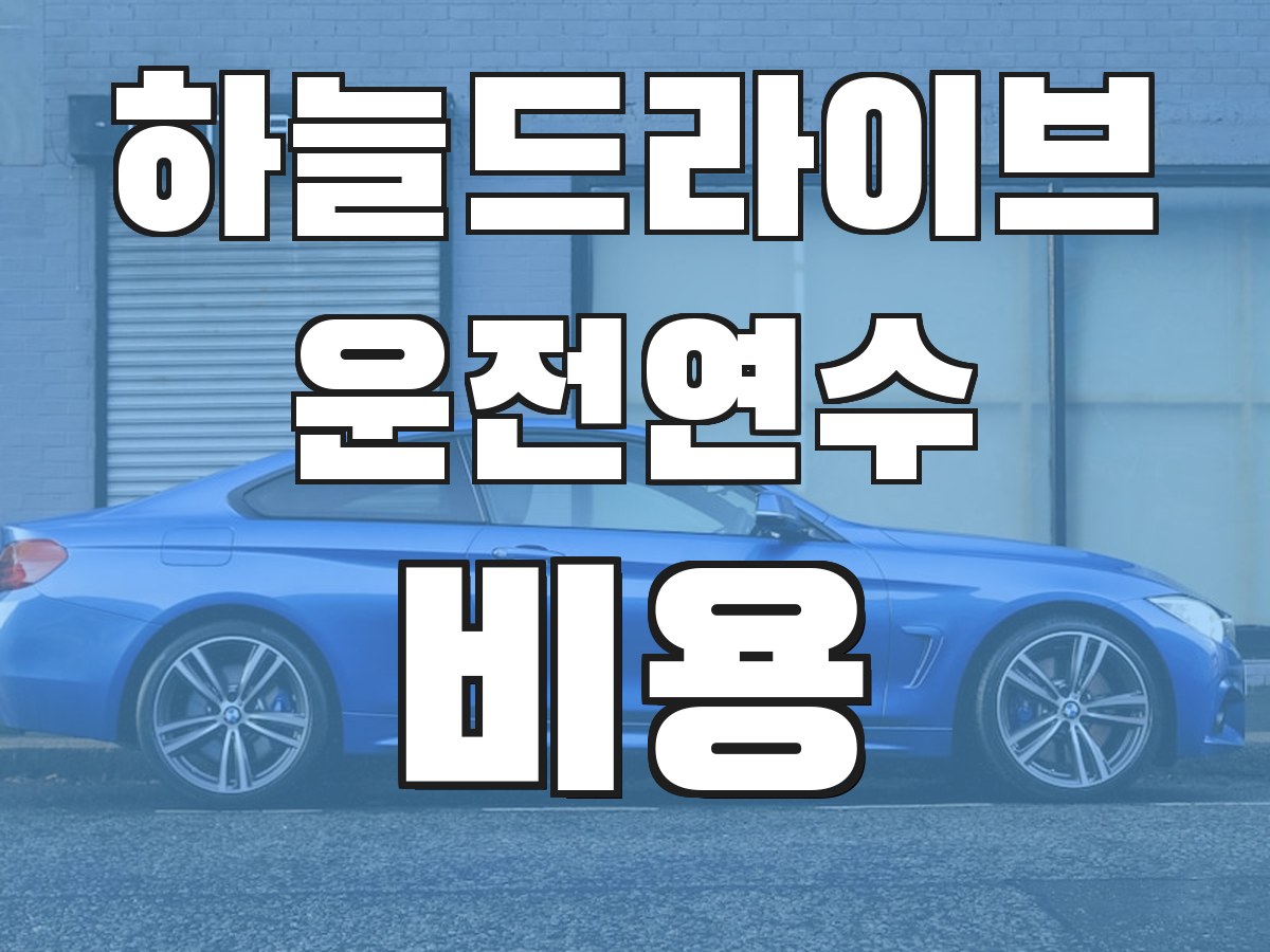 하늘드라이브 운전연수 비용 - 연수 비용 안내