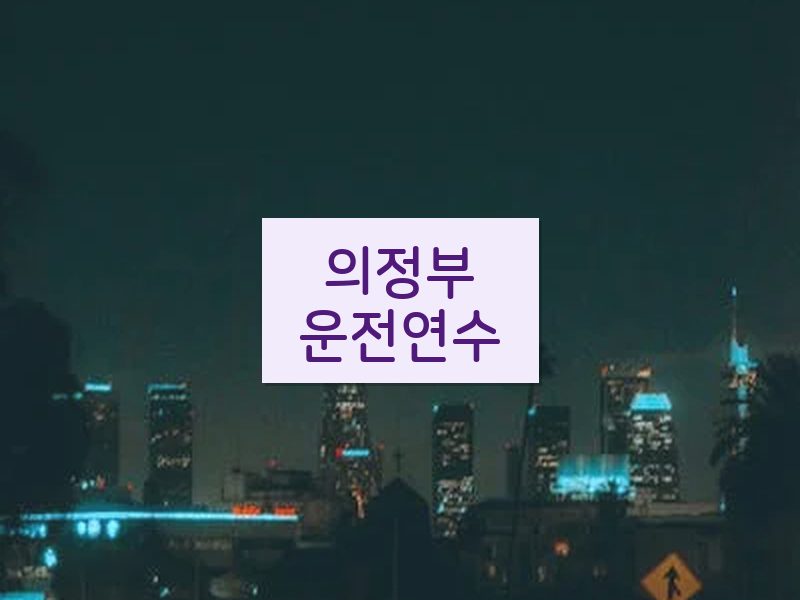 의정부운전연수 후기